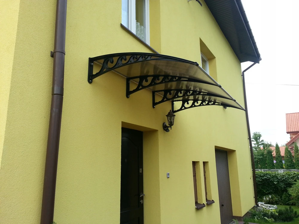 Stogelis virš durų Metal-gum, 240x100 cm, rudas/juoda