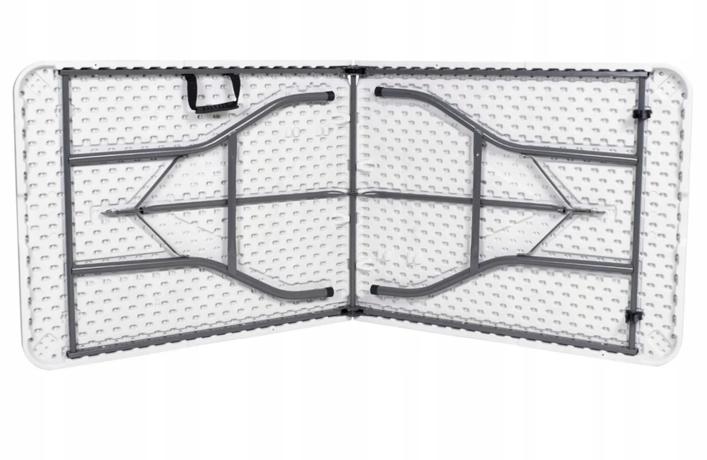 Sulankstomas stalas Heckermann, 180x74x74 cm, baltas