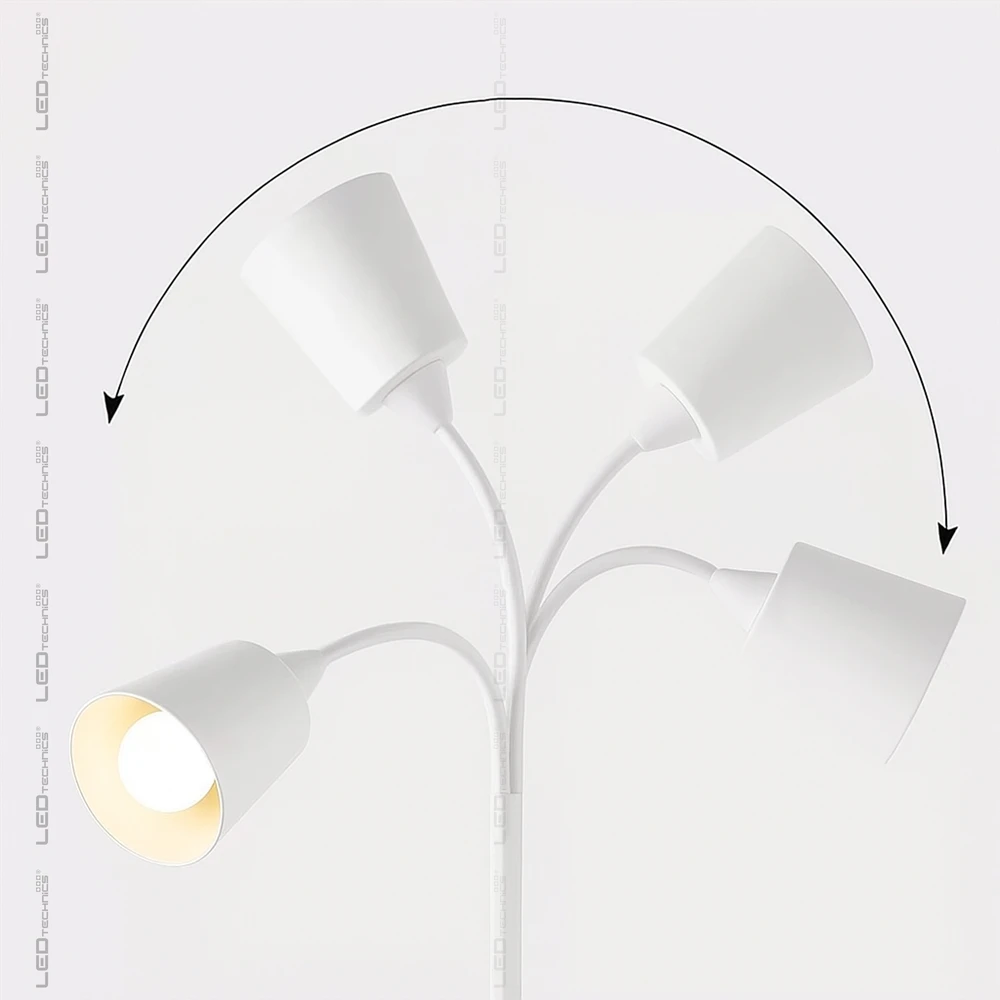 Toršeras LEDTechnics, 170 cm, baltas/rudas