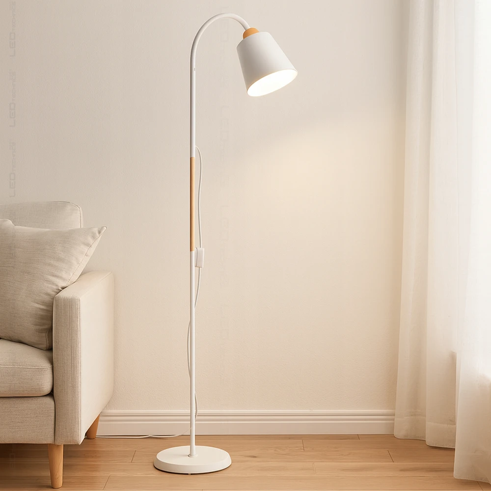 Toršeras LEDTechnics, 170 cm, baltas/rudas