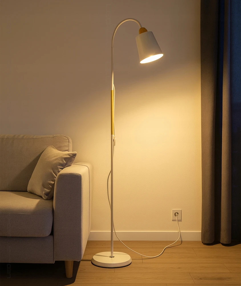 Toršeras LEDTechnics, 170 cm, baltas/rudas