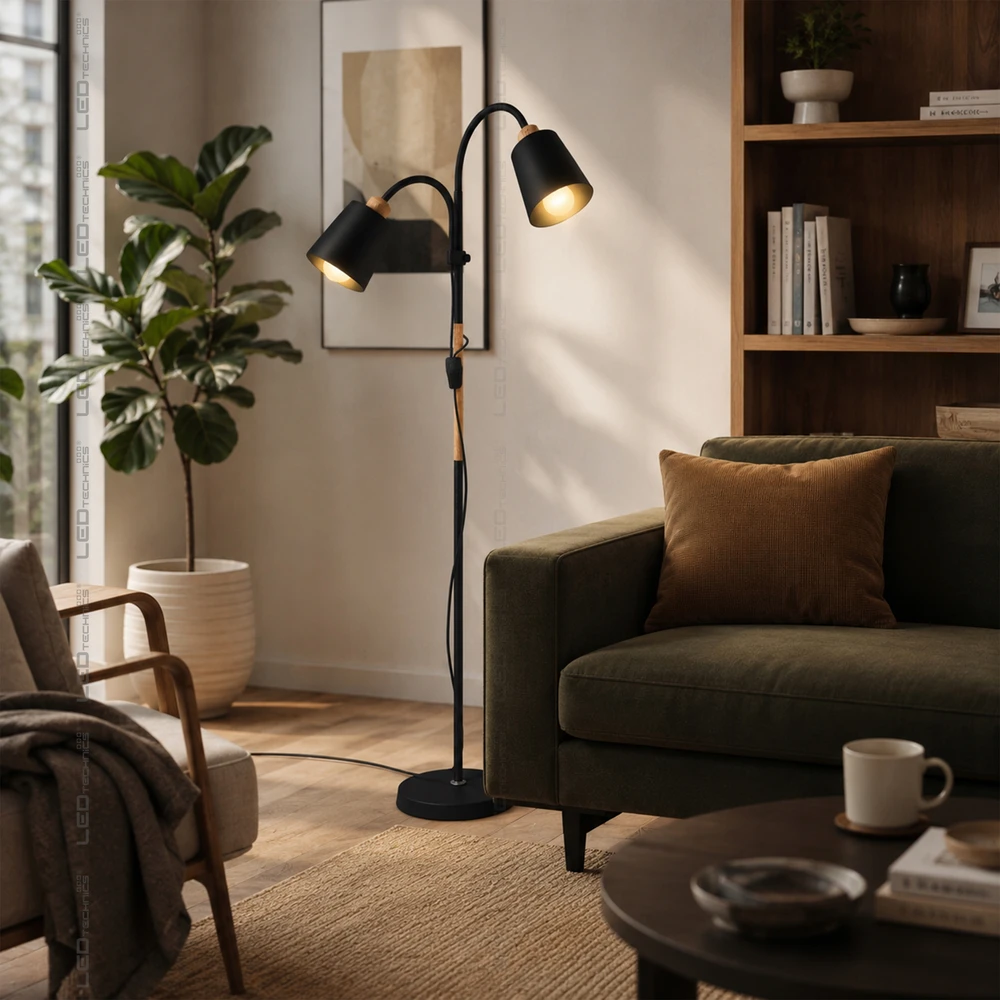Toršeras LEDTechnics, 170 cm, juodas