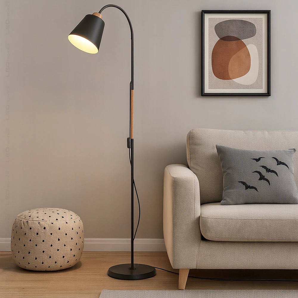 Toršeras LEDTechnics, 170 cm, rudas/juodas