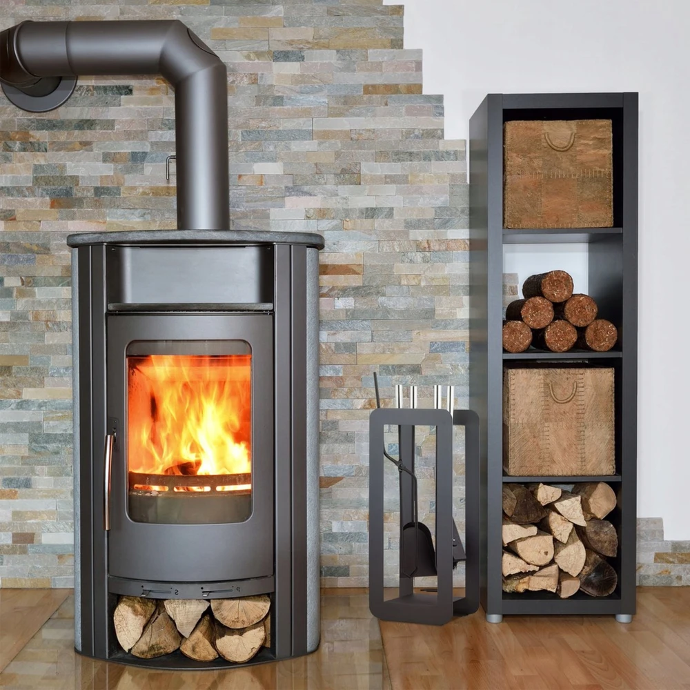 Židinio įrankių rinkinys HAGE, 53.5 cm, juodas