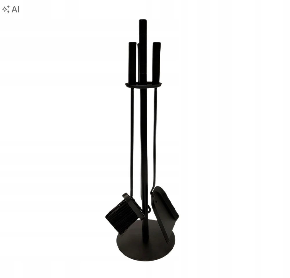 Židinio įrankių rinkinys HAGE, 62 cm, juodas