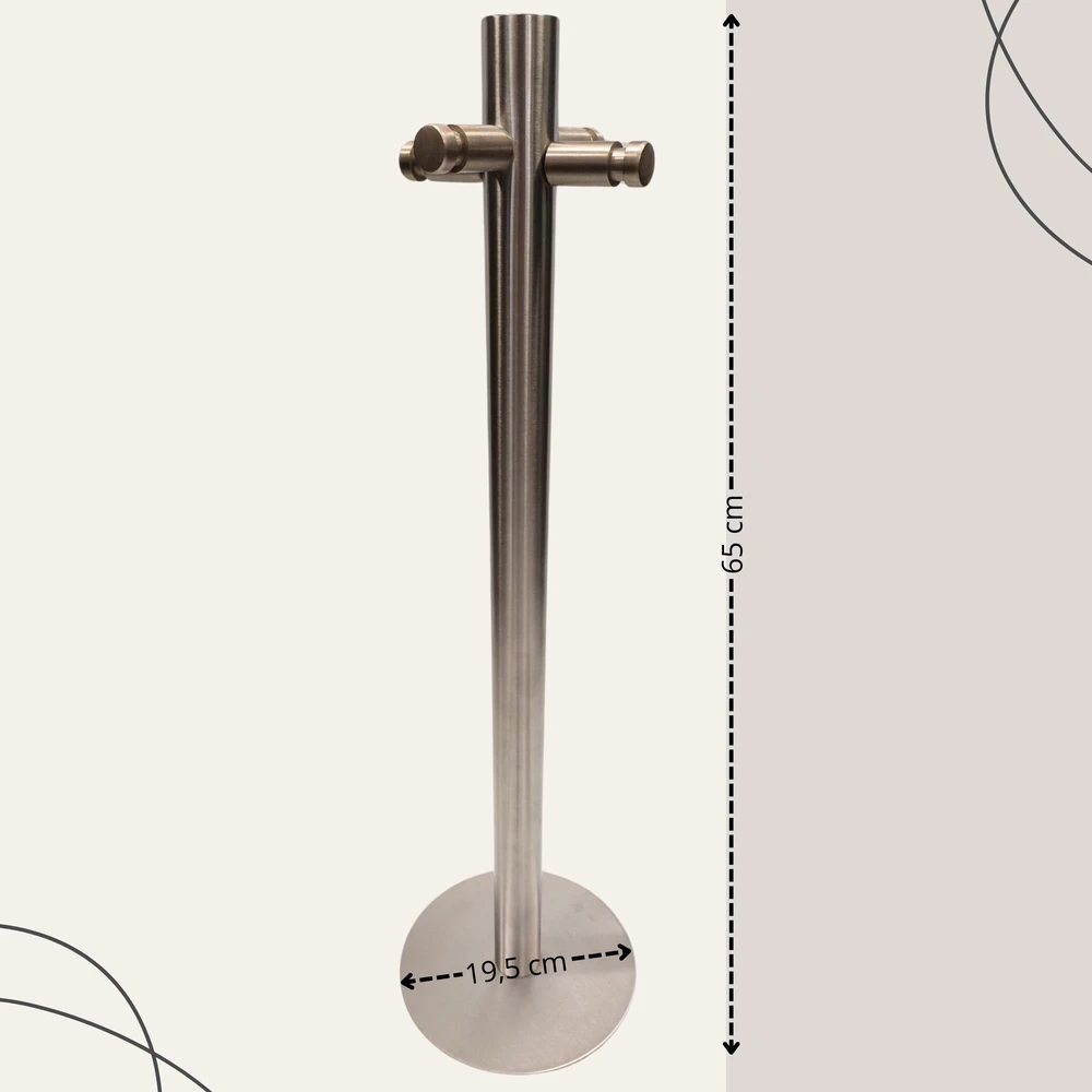 Židinio įrankių rinkinys HAGE, 65 cm, juodas/sidabrinis
