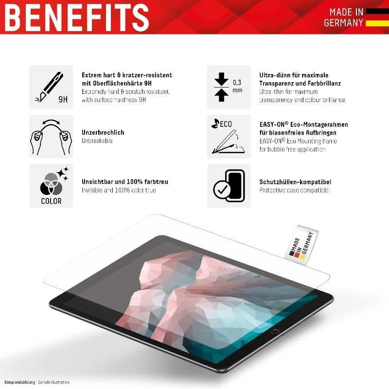 Apple iPad 10,2"(7/8/9 gen)/10,5"Air (3gen) Planšetė Glass By Displex Transparent