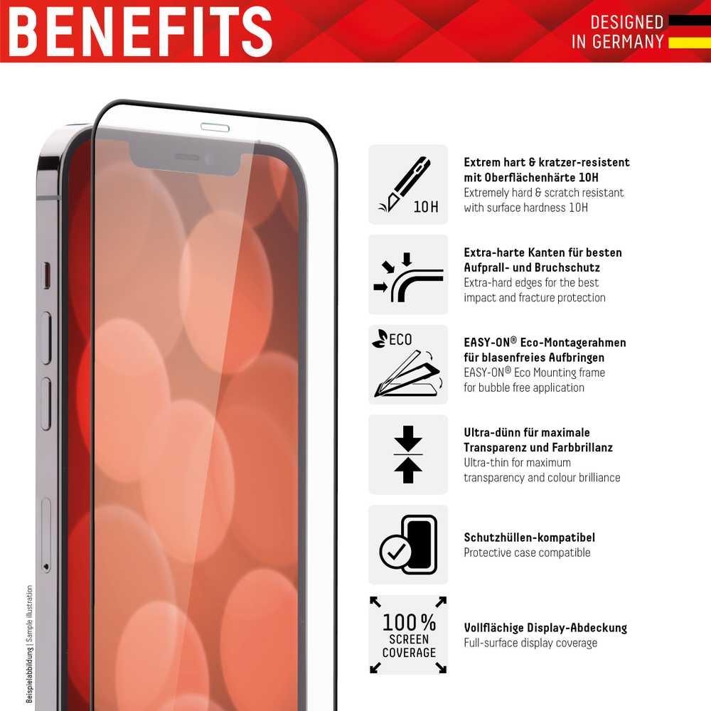 Apple iPhone 14 Real 3D Screen Glass By Displex Juodas