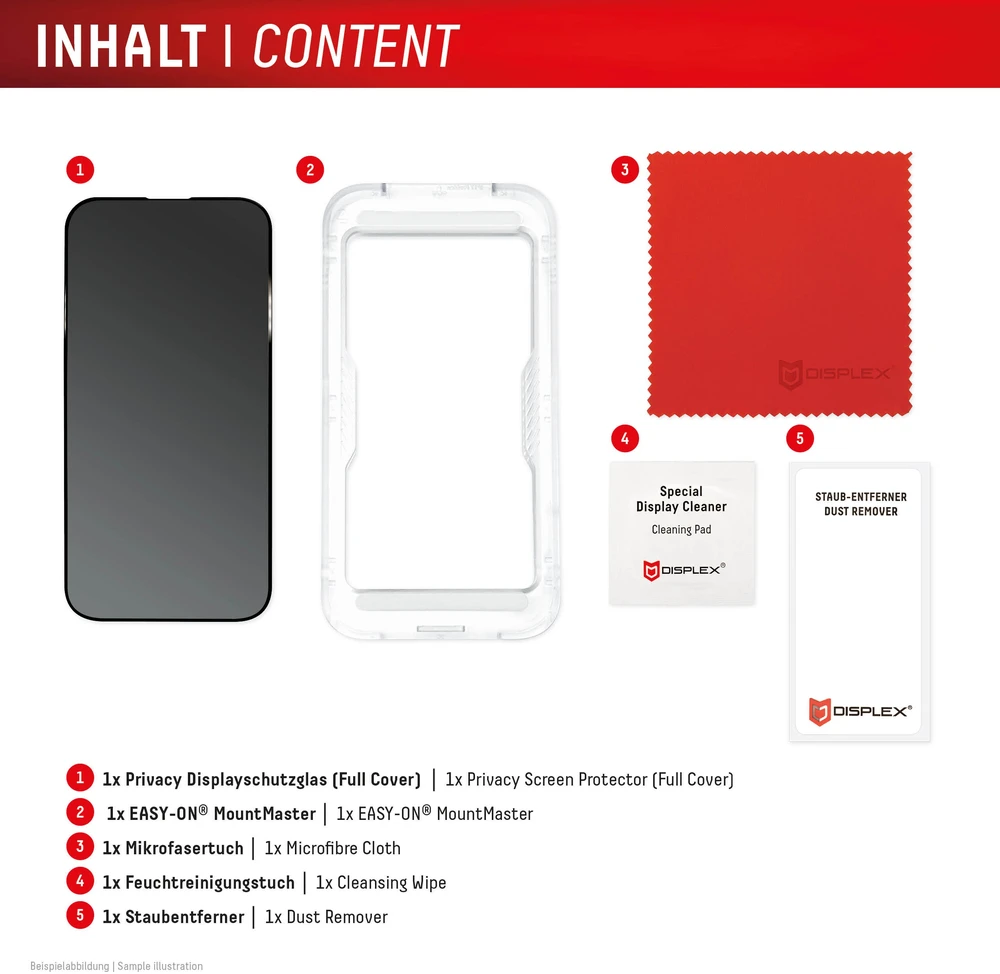Apple iPhone 17 Pro Max pilnai apsaugotas 3D apsauginis stiklas MM, gamintojas Displex Juodas