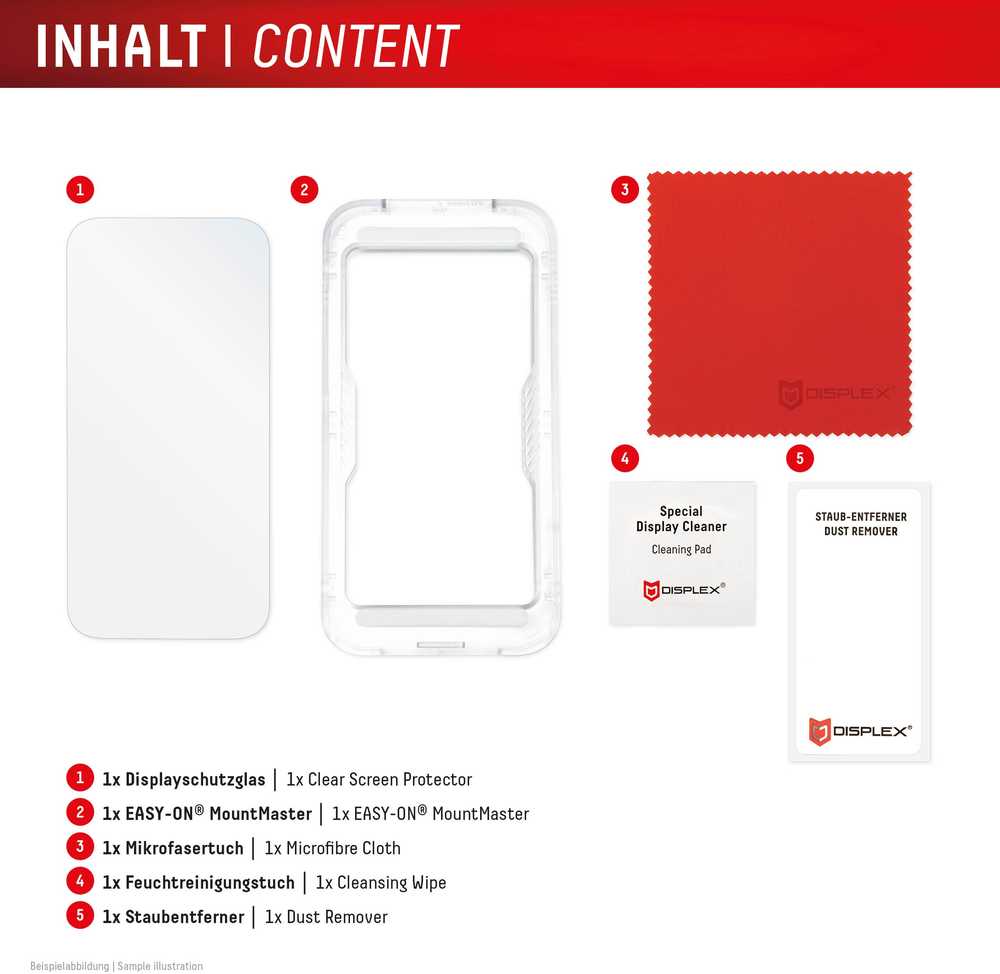 Apple iPhone 17 Pro tikro ekrano stiklas MM, pagamintas Displex, skaidrus
