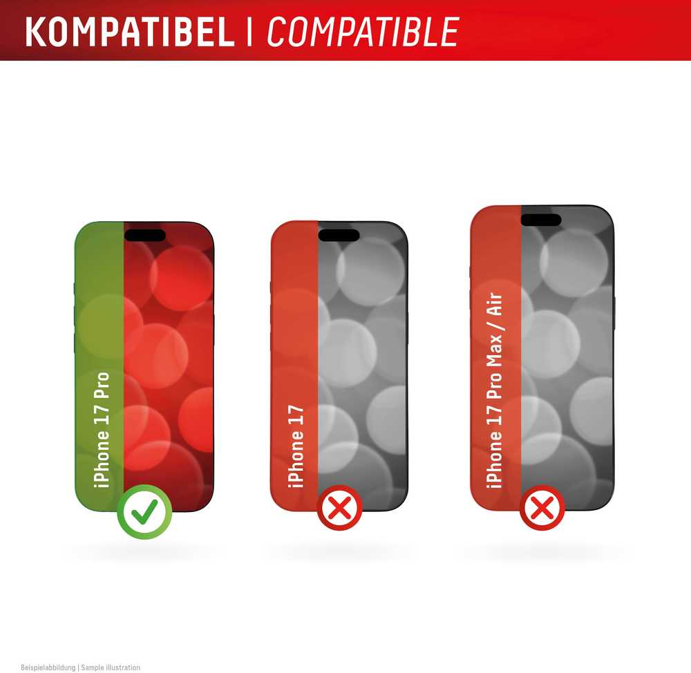 Apple iPhone 17 Pro tikro ekrano stiklas MM, pagamintas Displex, skaidrus