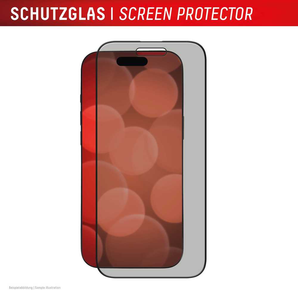 „Apple iPhone Air“ ekrano apsauginis stiklas, pilnai apsaugotas „Displex Juodas“