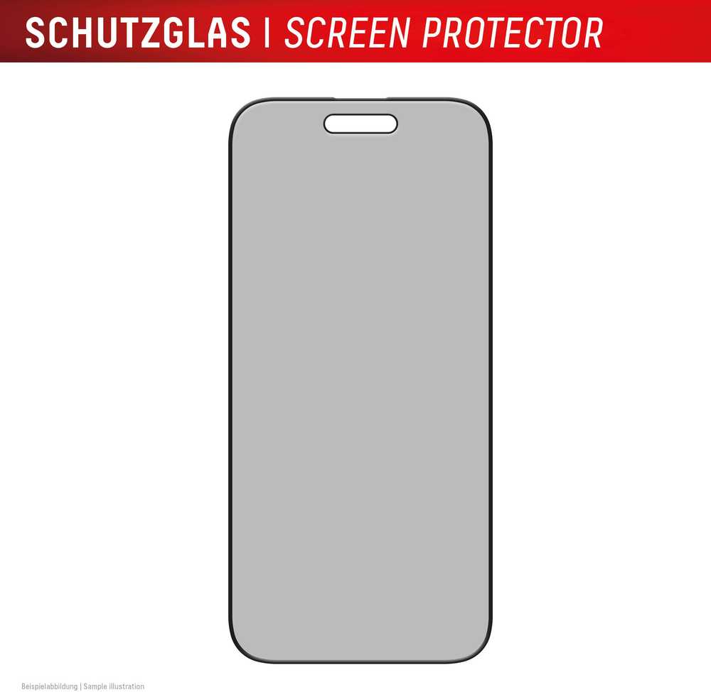„Apple iPhone Air“ ekrano apsauginis stiklas, pilnai apsaugotas „Displex Juodas“