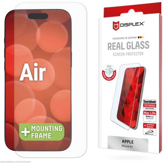„Apple iPhone Air“ tikras ekrano stiklas, pagamintas iš „Displex Transparent“