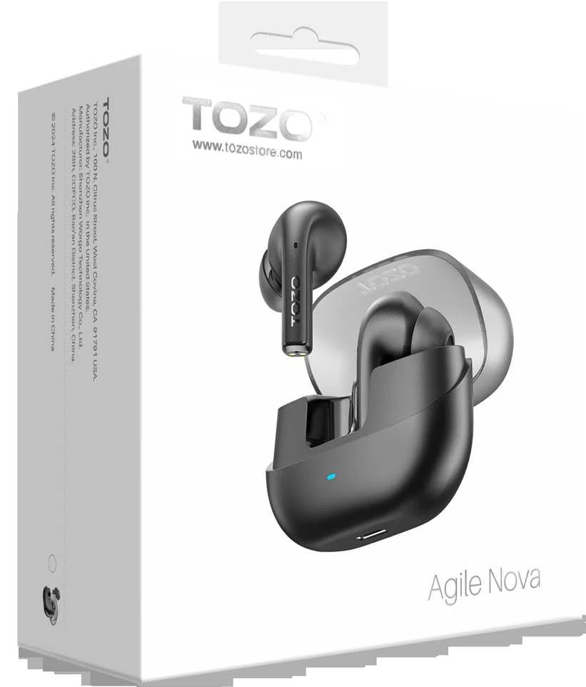 Ausinės Tozo Agile Nova TWS Bluetooth Earbuds Juodas