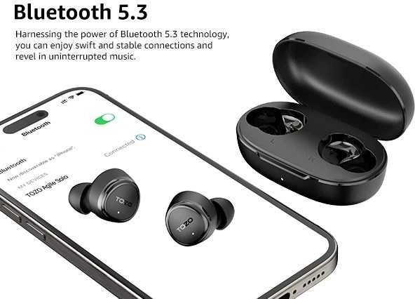 Tozo Agile Solo TWS Bluetooth ausinės juodos