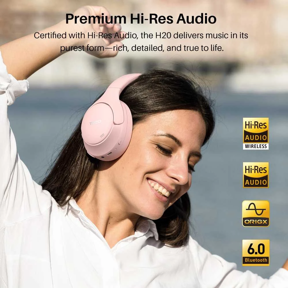 Ausinės Tozo Bluetooth Headphone H20 T12052 Rožinė Rožinė