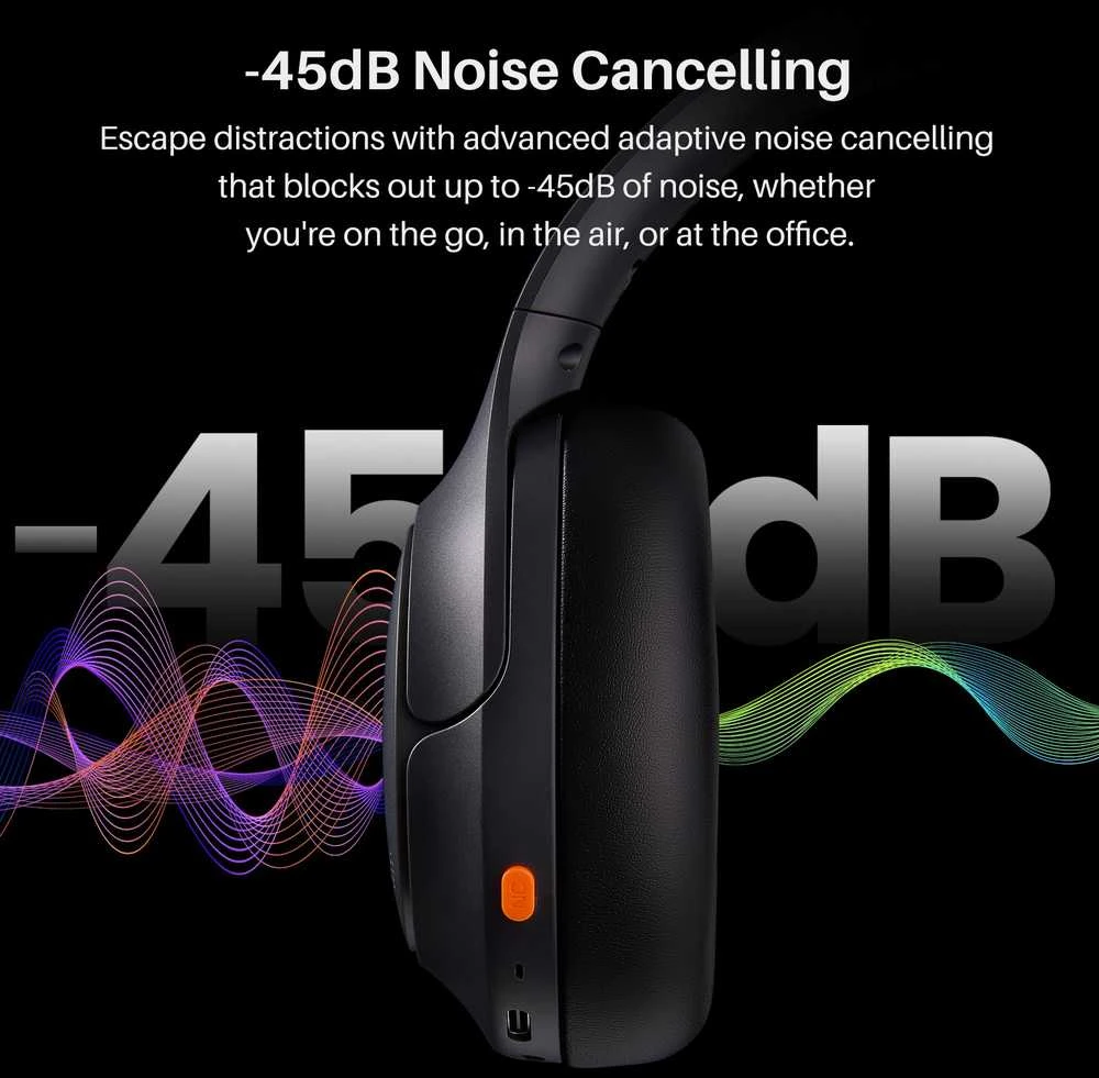 Ausinės Tozo Bluetooth Headphone H20 T12052 Juodas Juodas