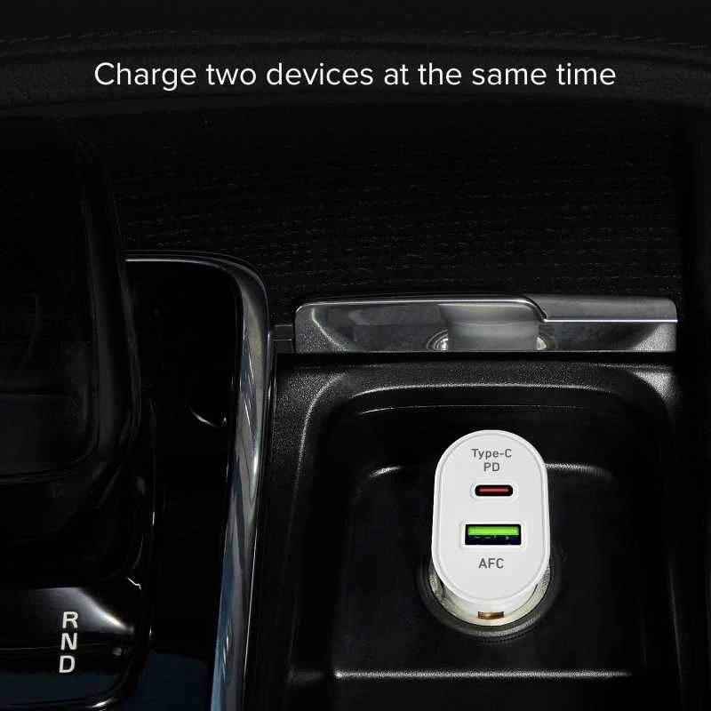 Automobilinis įkroviklis USB 2.1A Type-C 20W, gamintojas SBS Baltas