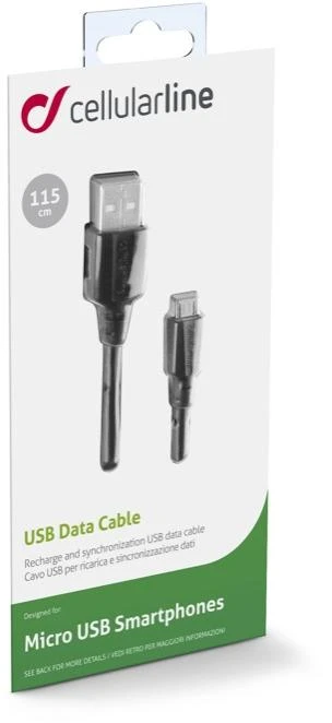 Vivanco Cellular Line Micro USB laidas Cellular juodas