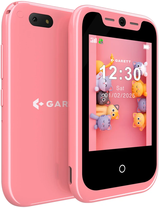 Garett OneKid Phone Pink – saugus pirmasis išmanusis telefonas vaikams