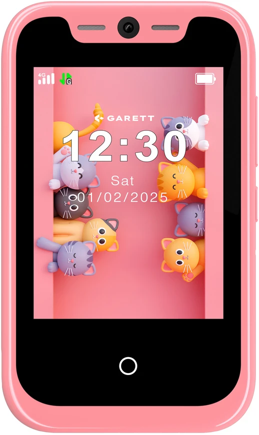 Garett OneKid Phone Pink – saugus pirmasis išmanusis telefonas vaikams