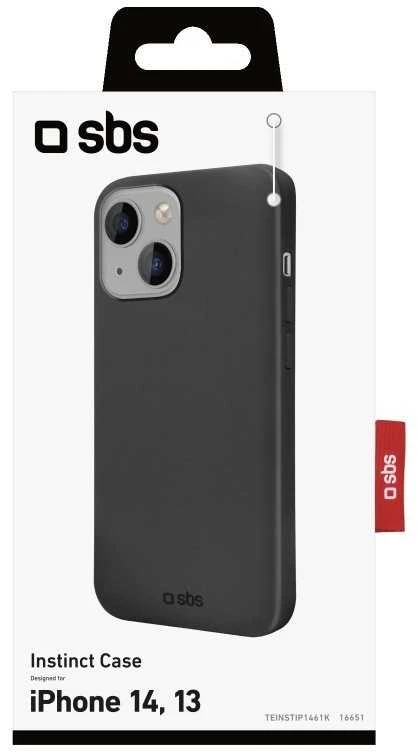 Dėklas SBS Juodas Instinct Cover Tvirtas, aksominis prisilietimas, skirtas iPhone 14/13