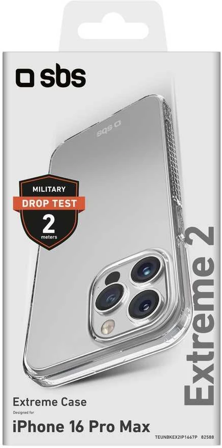 Apple iPhone 16 Pro Max Extreme X2 dėklas, SBS, skaidrus