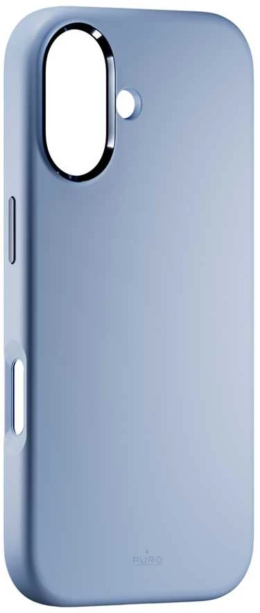 Puro Pure Icon Mag Pro Liquid Silicone dėklas skirtas Apple iPhone 17, MagSafe Compatible, with Camera Protection and Aluminum Mygtukai – Mėlyna