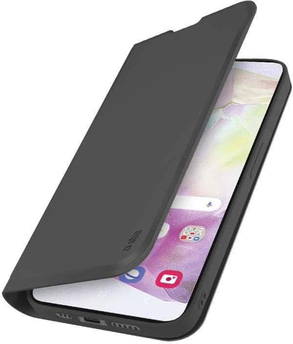 „Samsung Galaxy A36“ piniginės formos lygus dėklas, pagamintas SBS Juodas