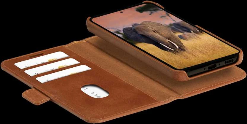 „Samsung Galaxy S24 Lynge 2-in-1“ piniginės dėklas, Dbramante1928 Brown