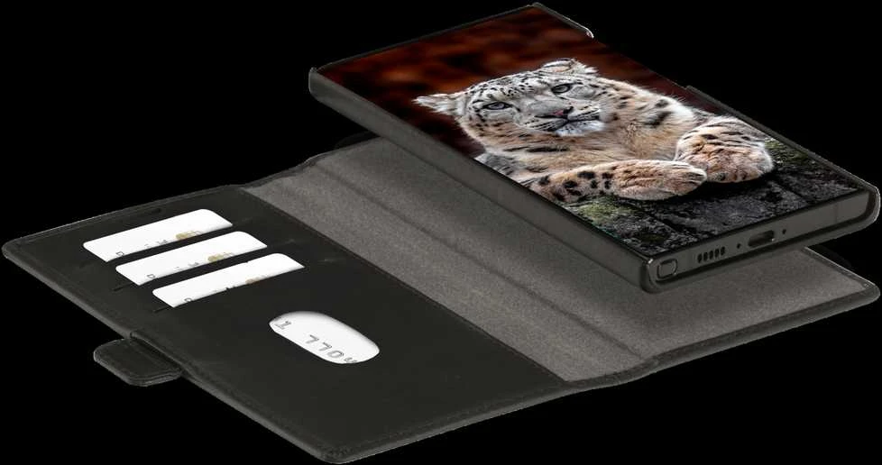Dbramante1928 Juodas „Samsung Galaxy S24 Ultra Lynge 2-in-1“ piniginės dėklas