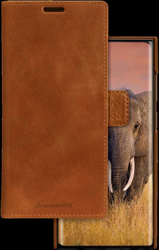 „Samsung Galaxy S24 Ultra Lynge 2-in-1“ piniginės dėklas, pagamintas Dbramante1928 Brown
