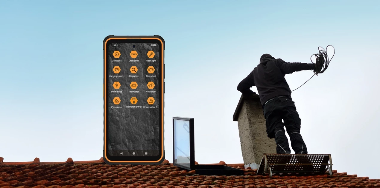 Išmanusis telefonas MyPhone Hammer Iron 6 5G, 6/128GB, oranžinis aprašymas - Prekės nuotrauka