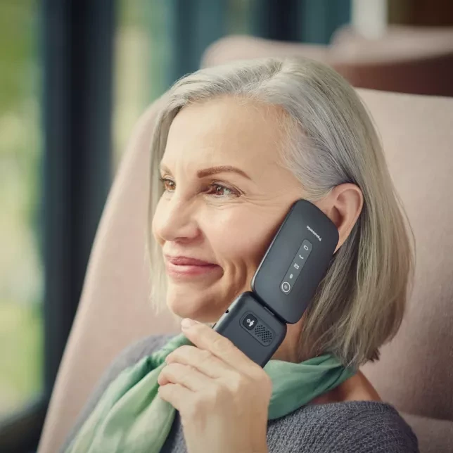 Panasonic 4G mobilusis telefonas, mėlynos spalvos (KX-TU550EXC) aprašymas - Prekės nuotrauka