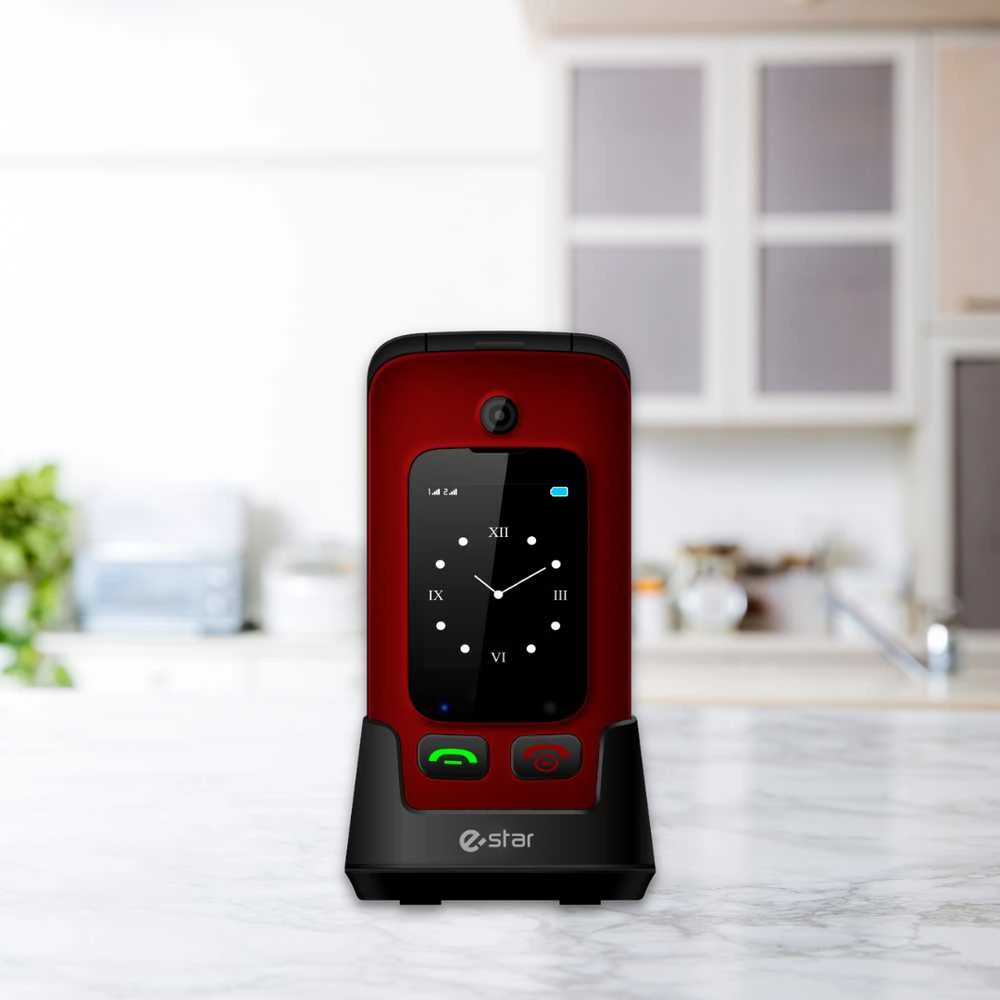 Mygtukinis telefonas eStar Digni Flip 32MB Red