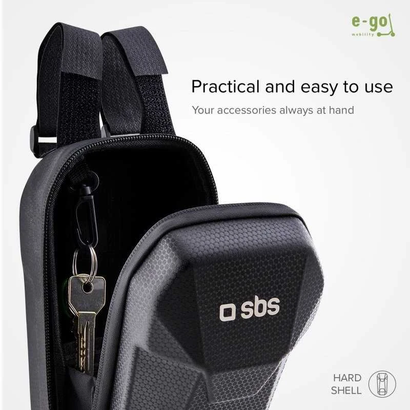 E-Go Hard Bag Atsparus vandeniui for Electric Scooter/Bike 2L By SBS Juodas
