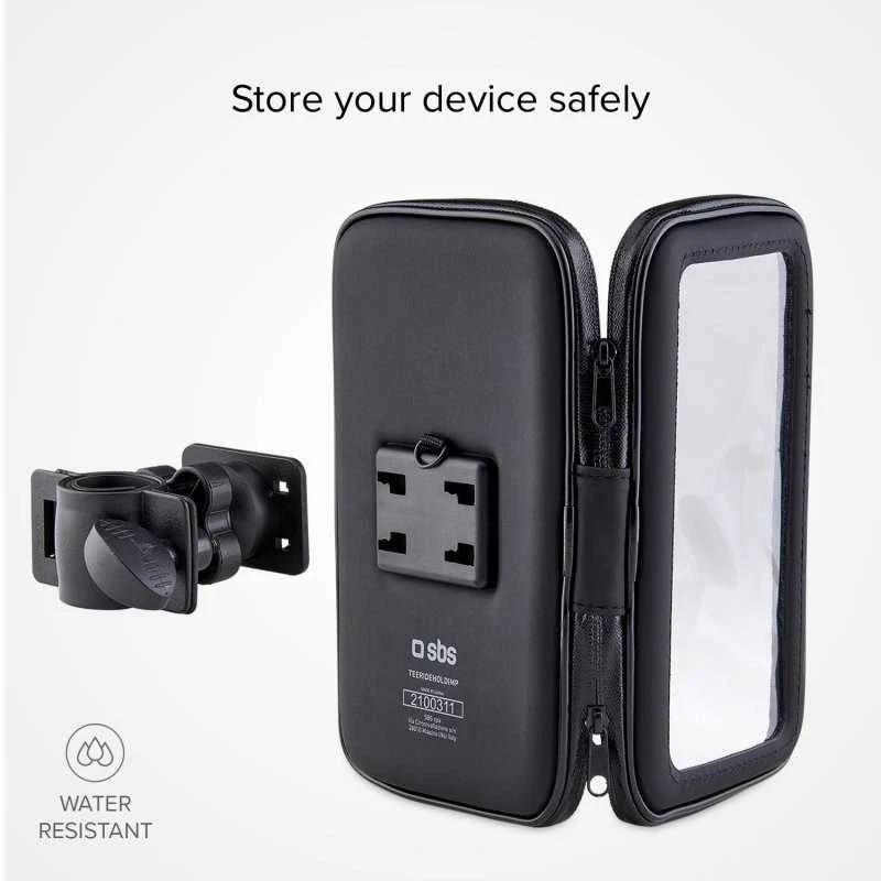 E-Go Holder Atsparus vandeniui for Electric Scooter/Bike iki 6.7" By SBS Juodas