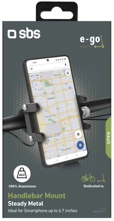 E-Go Metalinis laikiklis elektriniam paspirtukui/dviračiui iki 6,7" SBS Juodas