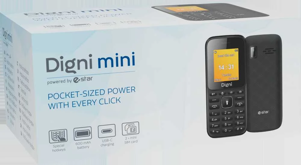 Mobilusis telefonas eStar Digni Mini 32MB Black