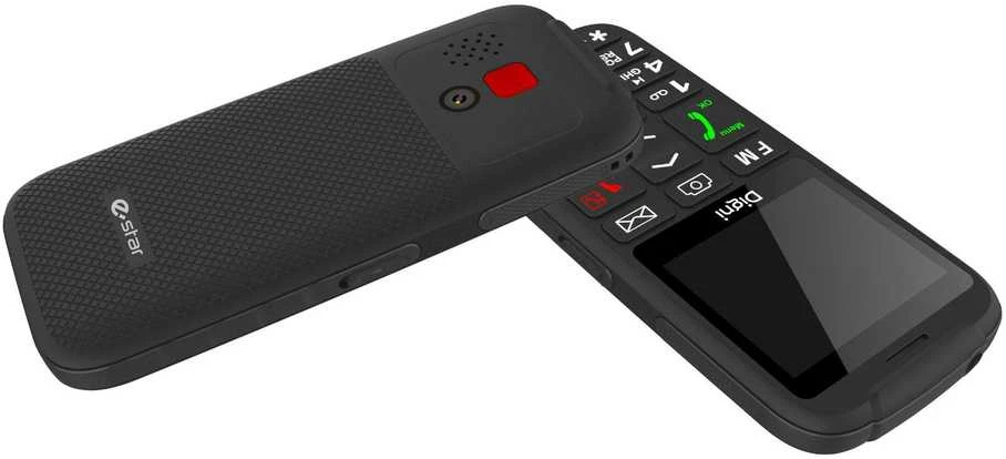 Mygtukinis telefonas eStar Digni Talk Senior 32MB Black