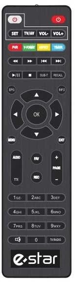 eStar Distancinis remote control unit STB T2-535/536 Juodas