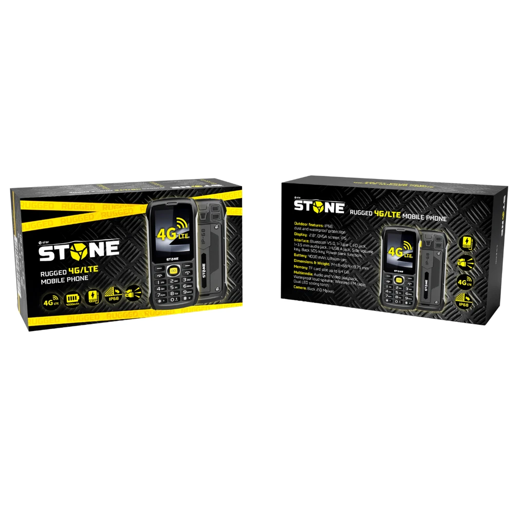Mobilusis telefonas eStar Stone 4G Rugged 128MB Black