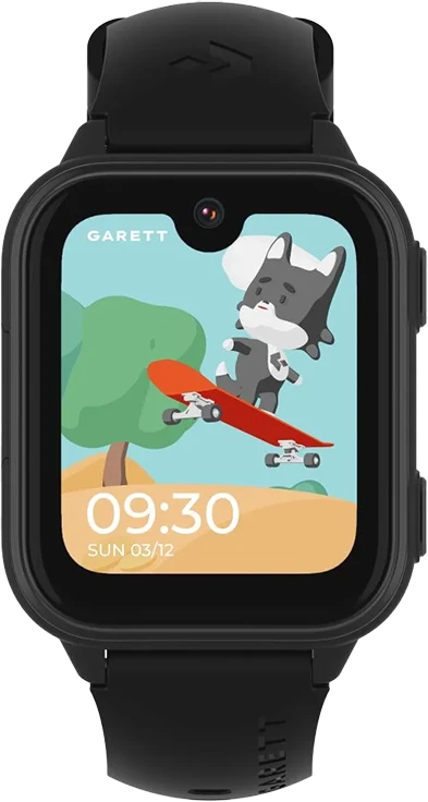Išmanusis laikrodis su lietuvišku meniu Garett Kids Vibe AI 4G su GPS, kamera, Juodas