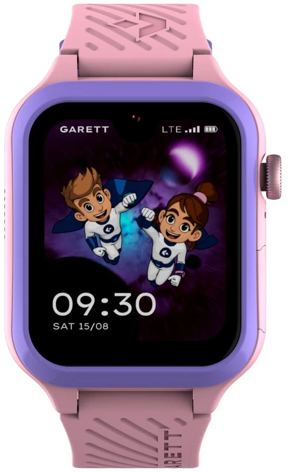 Išmanusis laikrodis vaikams su lietuvišku meniu Garett Kids Essa 2 AI 4G, rožinės spalvos