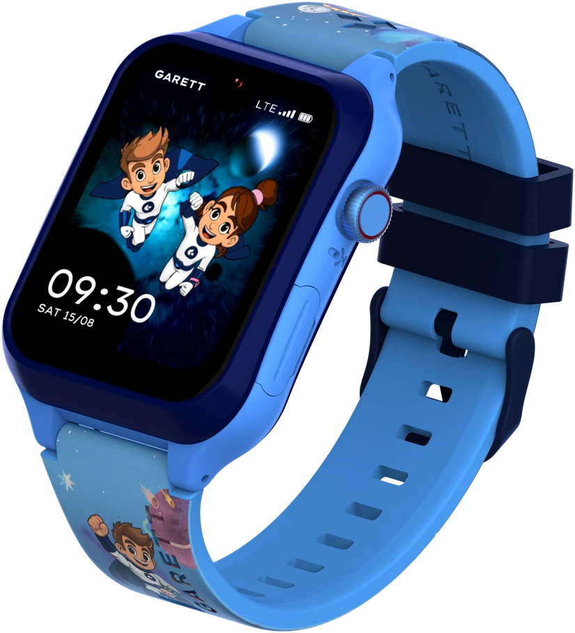 Išmanusis laikrodis vaikams su lietuvišku meniu Garett Kids Essa 2 AI 4G, mėlynos spalvos