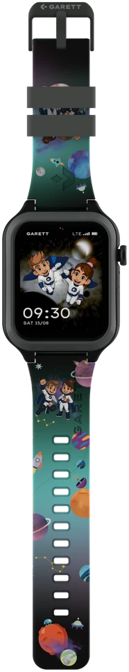Išmanusis laikrodis vaikams su lietuvišku meniu Garett Kids Essa 2 AI 4G, juodos spalvos