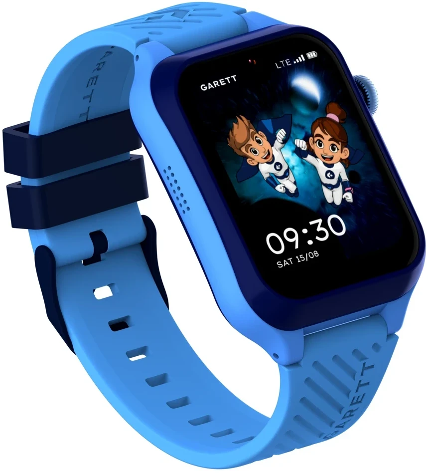 Išmanusis laikrodis vaikams su lietuvišku meniu Garett Kids Essa 2 AI 4G, mėlynos spalvos
