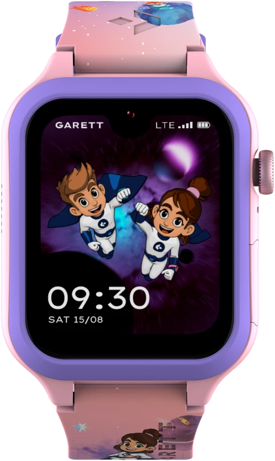 Išmanusis laikrodis vaikams su lietuvišku meniu Garett Kids Essa 2 AI 4G, rožinės spalvos