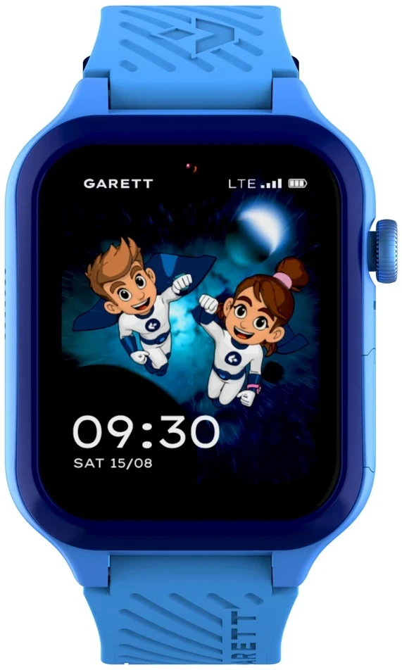 Išmanusis laikrodis vaikams su lietuvišku meniu Garett Kids Essa 2 AI 4G, mėlynos spalvos